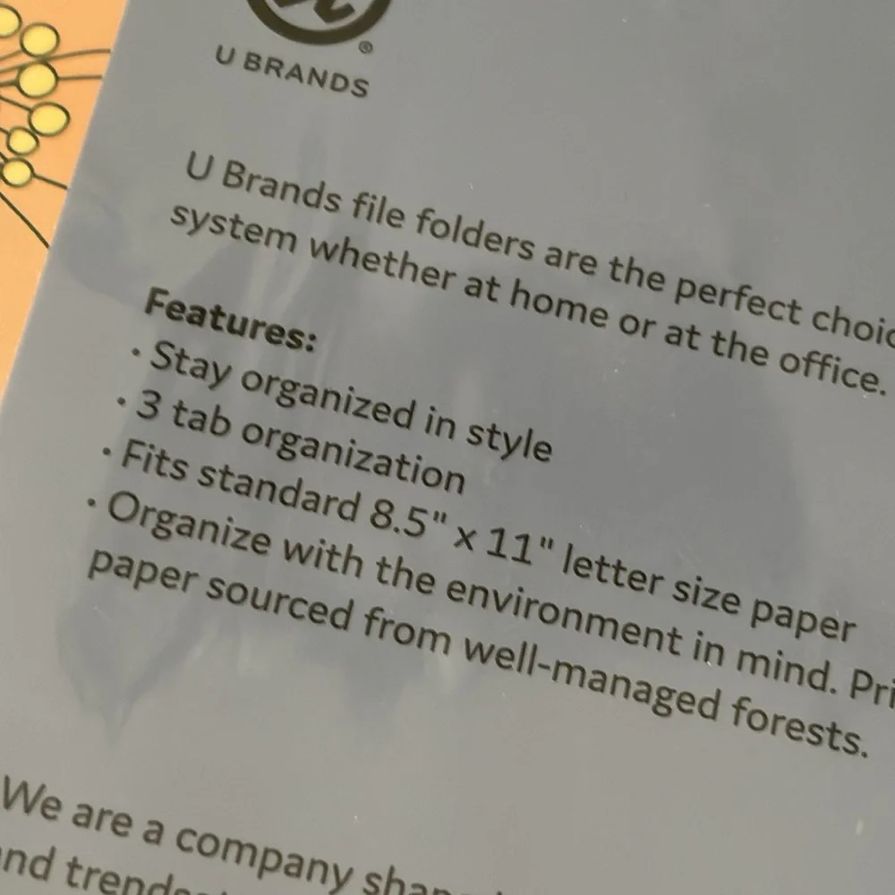 U Brand Pop Floral File Folders 2-6 Count